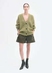Boyfriend Cardigan in Cashmere  - Mossy - CO Collections